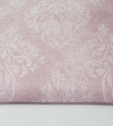 Pink Victorian Wallpaper - Patterned Cross Stitch Fabric